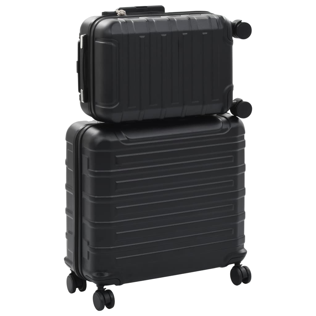 vidaXL kuffertsæt i 2 dele hardcase ABS sort