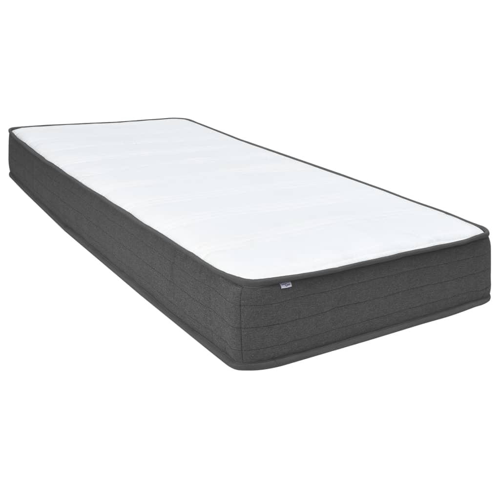vidaXL seng med boxmadras 80x200 cm stof mørkegrå
