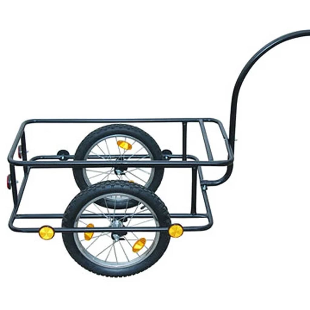 vidaXL cykelanhænger med plastikvogn 90 l