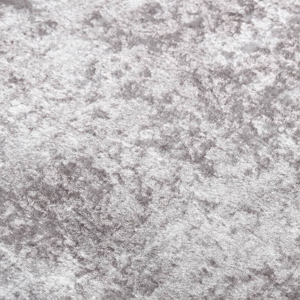 vidaXL gulvtæppe 80x300 cm skridsikkert og vaskbart grå