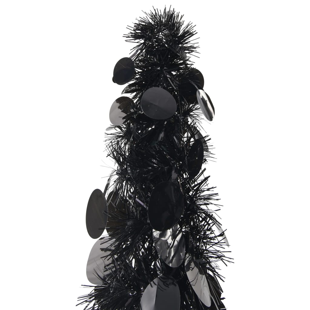 vidaXL kunstigt pop op-juletræ 120 cm PET sort