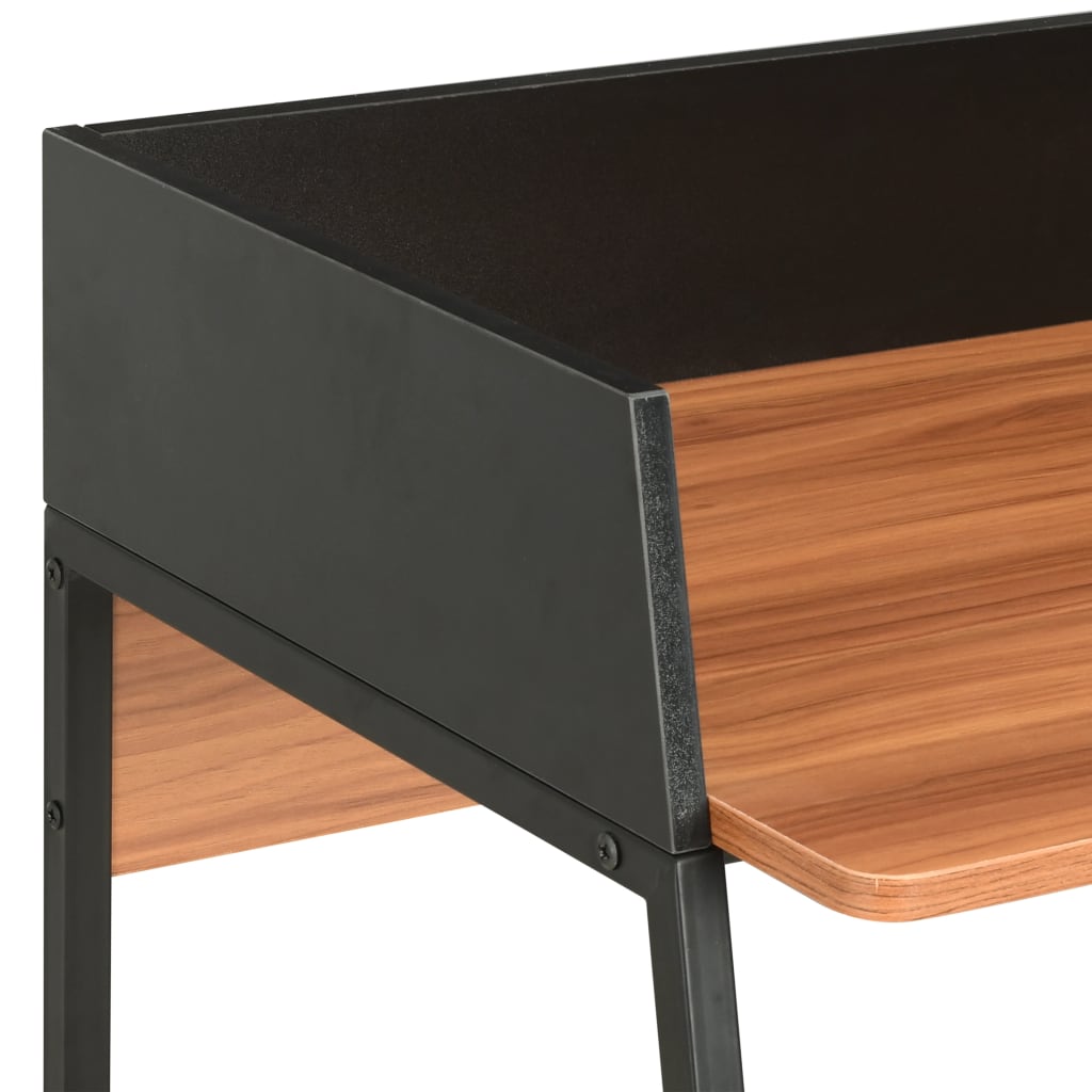 vidaXL skrivebord 90 x 60 x 88 cm sort og brun