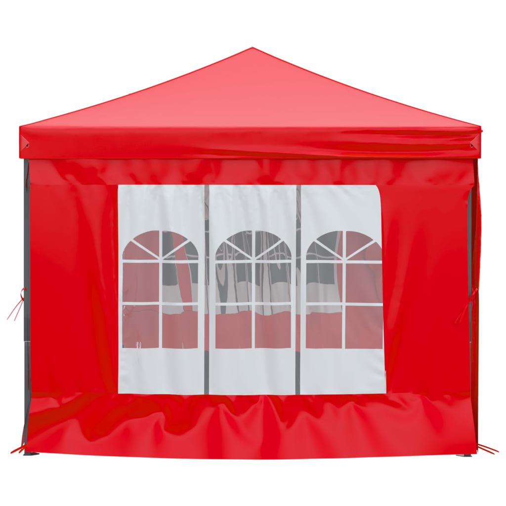 vidaXL foldbart festtelt med sidevægge 3x6 m rød
