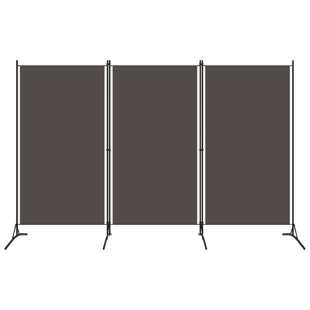 vidaXL 3-panels rumdeler 260 x 180 cm antracitgrå