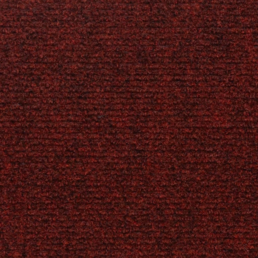 vidaXL selvklæbende trappemåtter 15 stk. 76x20 cm rektangulær rød