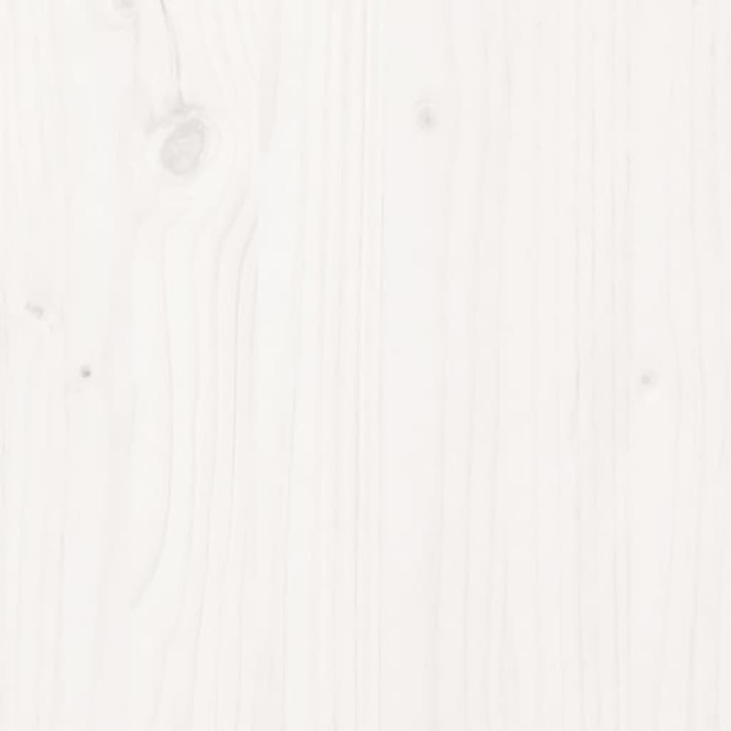 vidaXL sengebord 50x35x61,5 cm massivt fyrretræ hvid