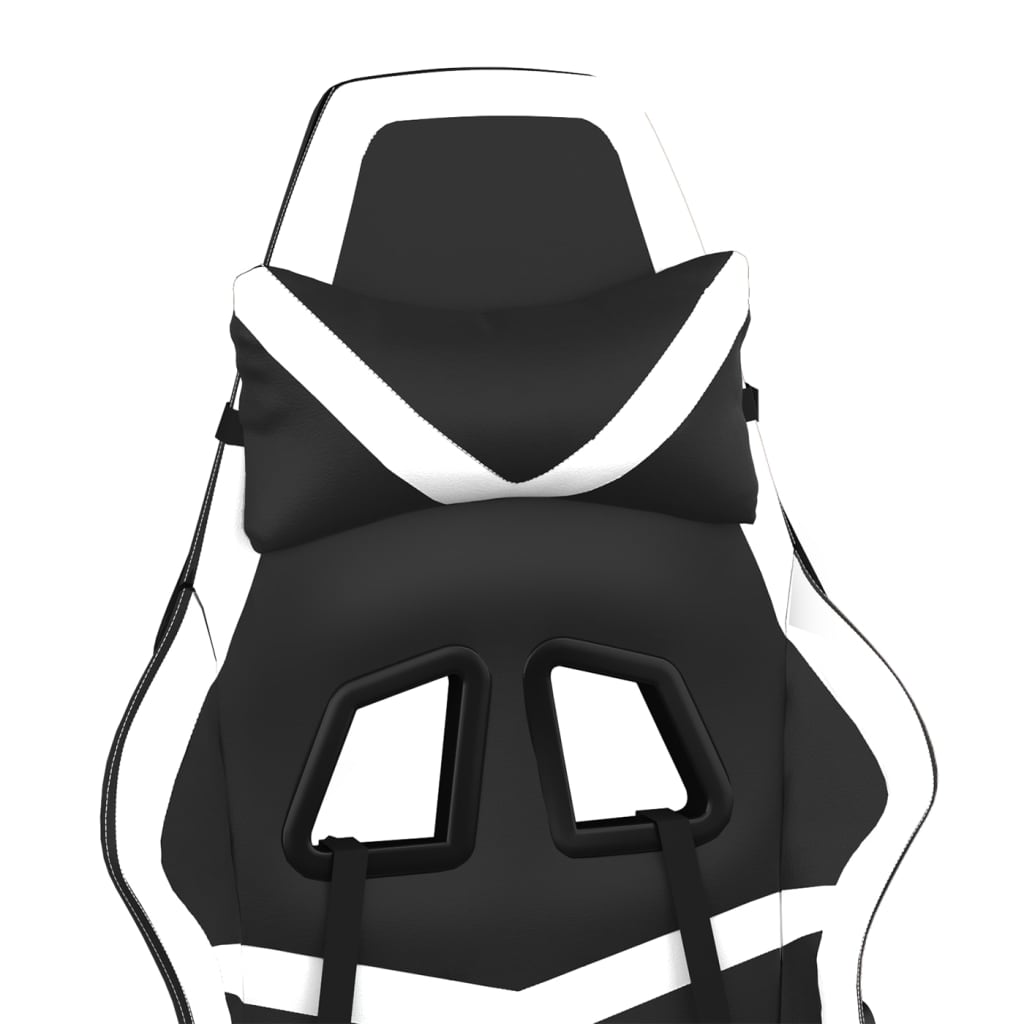 vidaXL gamingstol kunstlæder sort og hvid