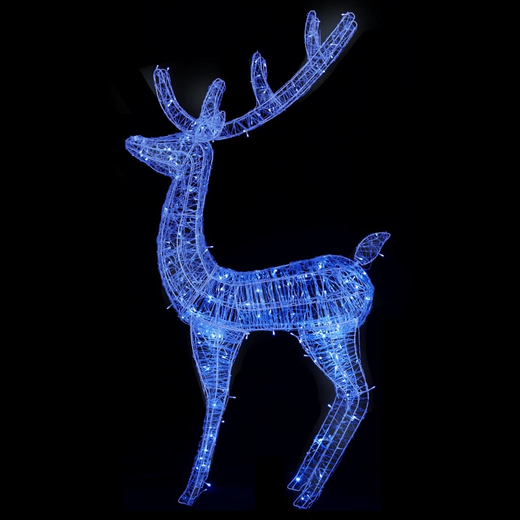 vidaXL julerensdyr 3 stk. 180 cm 250 LED'er akryl blåt lys