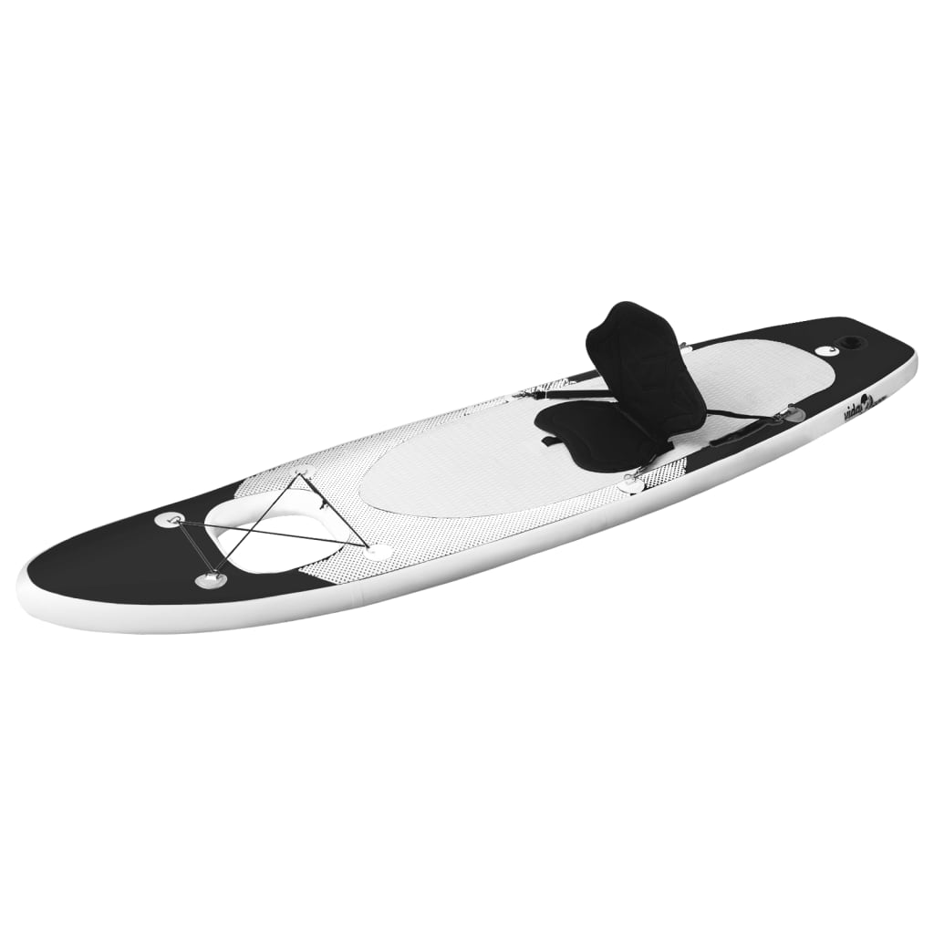 vidaXL oppusteligt paddleboardsæt 300x76x10 cm sort