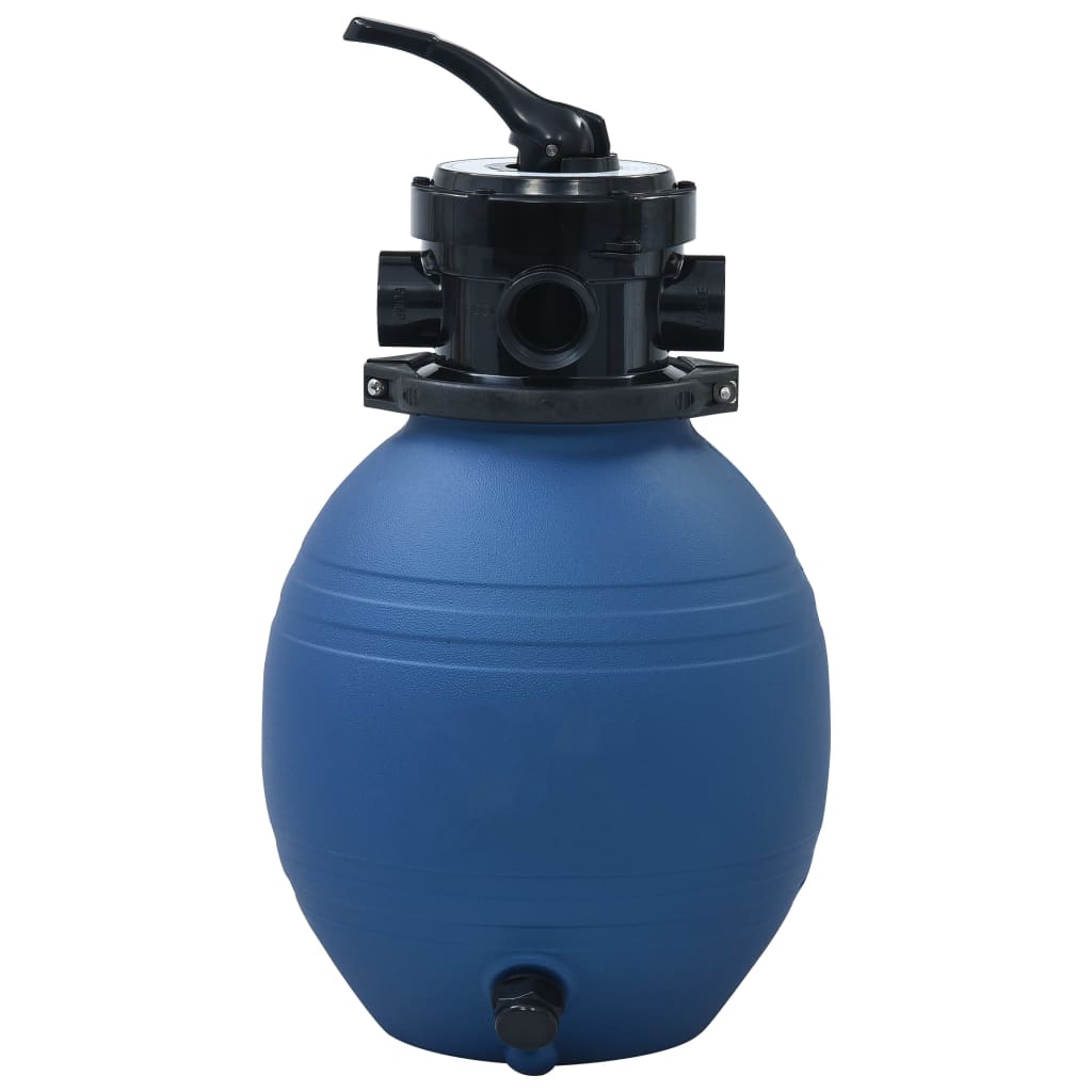 vidaXL sandfilter til pool ventil med 4 indstillinger 300 mm blå