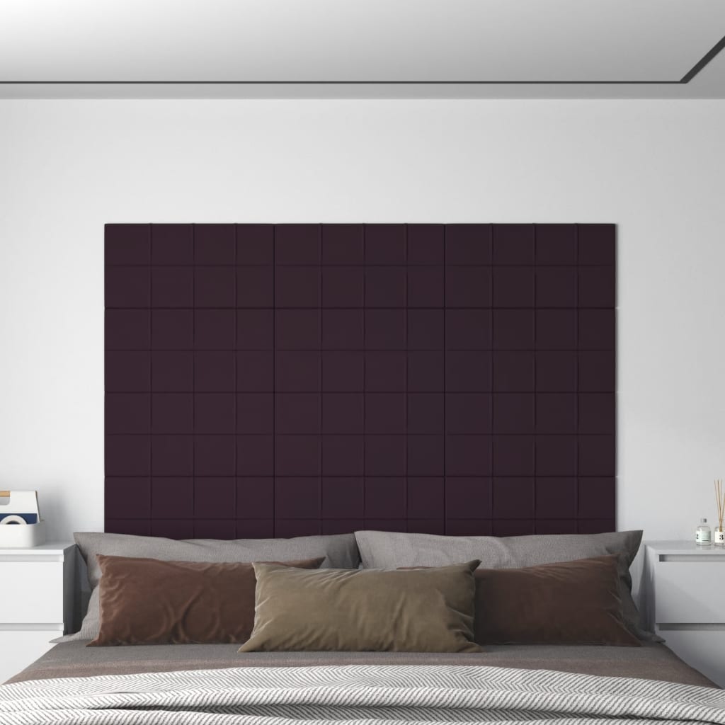 vidaXL vægpaneler 12 stk. 60x30 cm 2,16 m² stof lilla