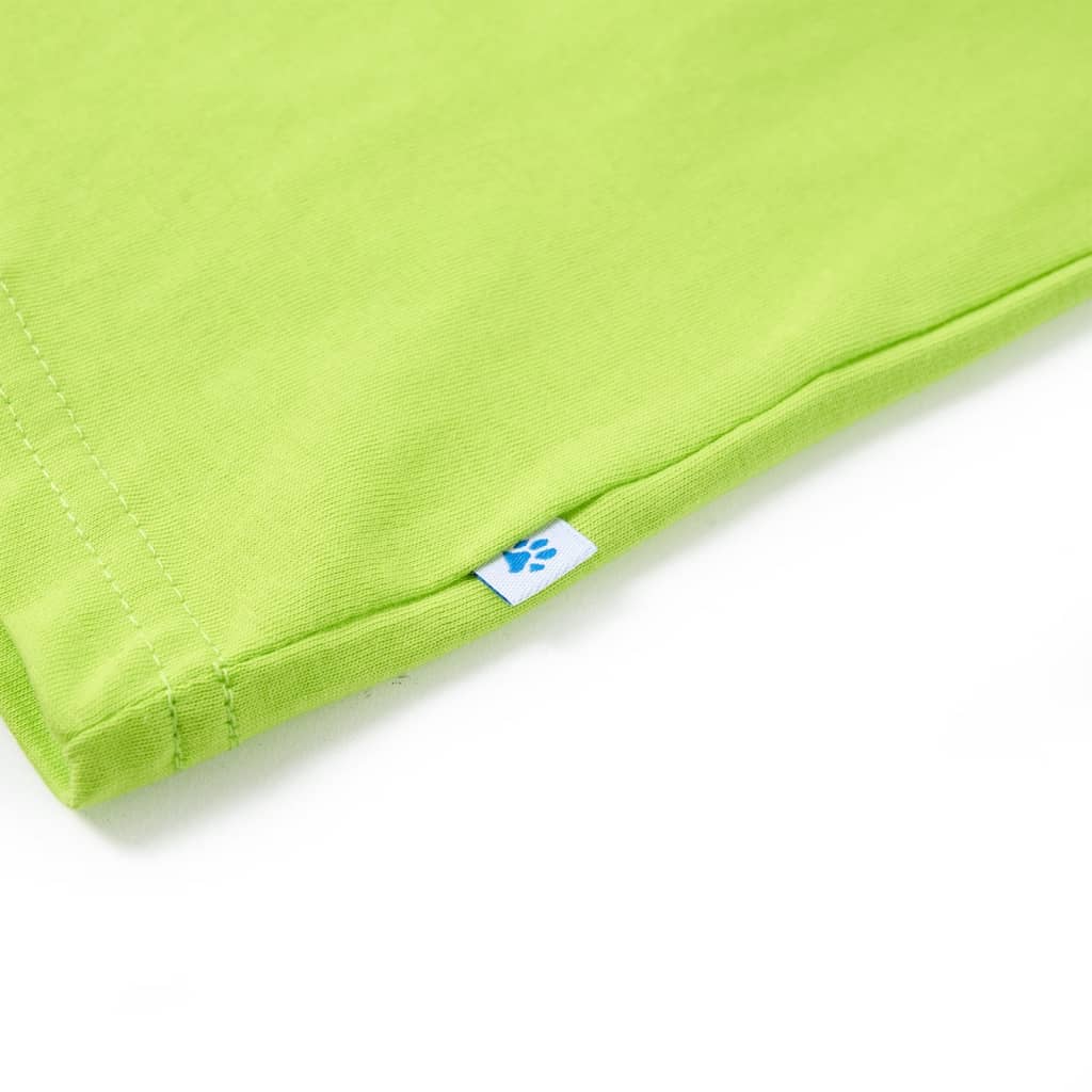 T-shirt til børn str. 92 limegrøn