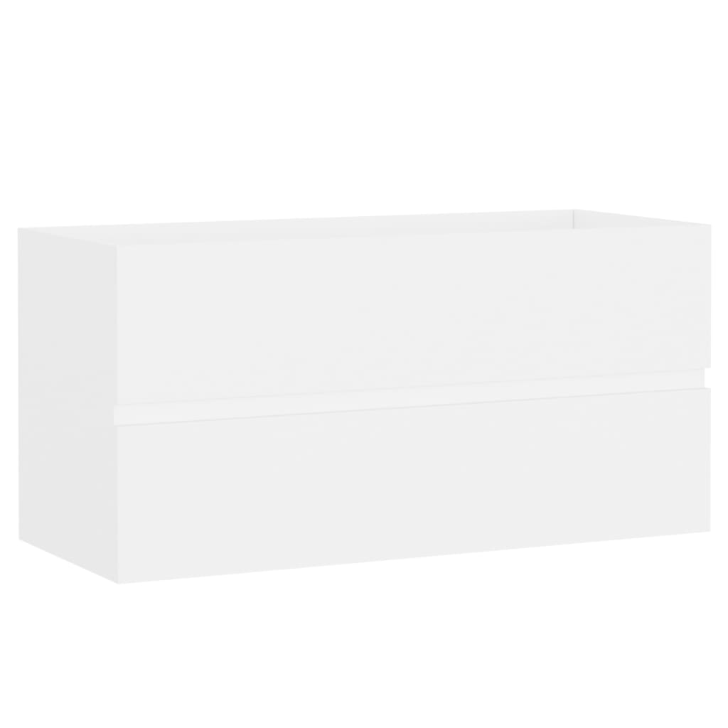 vidaXL vaskeskab 90x38,5x45 cm spånplade hvid