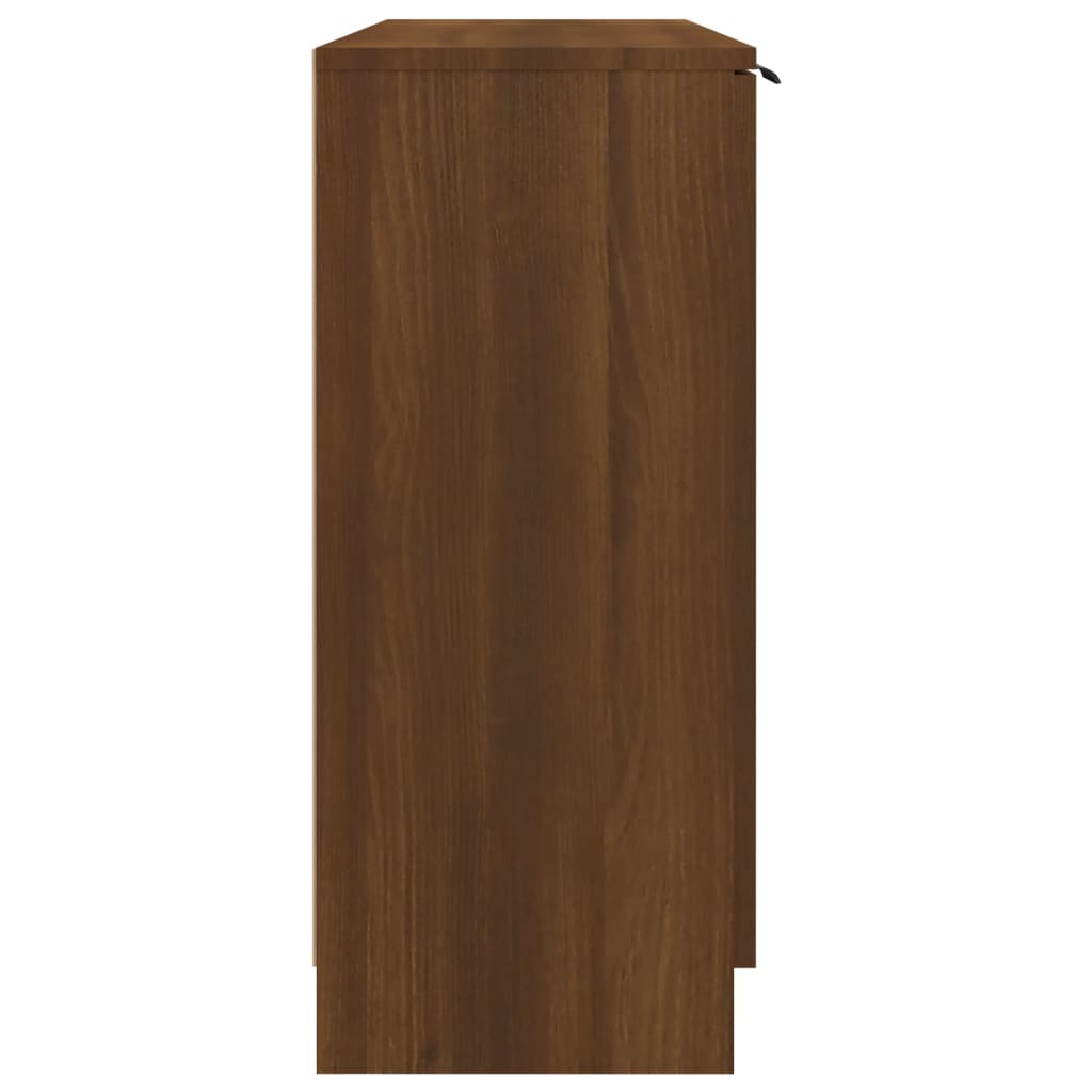 vidaXL skænk 90,5x30x70 cm konstrueret træ brun egetræsfarve