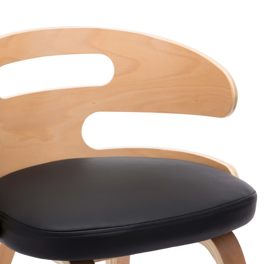 vidaXL spisebordsstole 4 stk. bøjet træ og kunstlæder sort