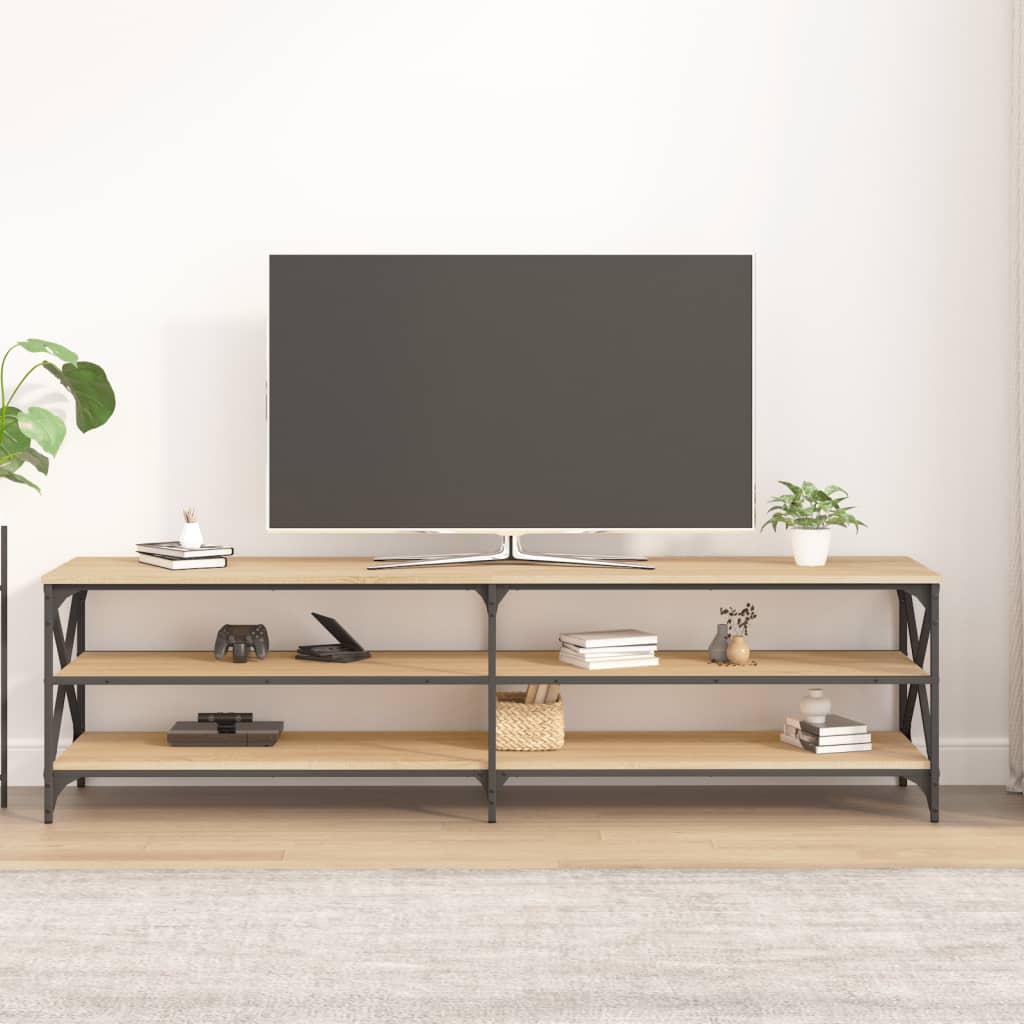 vidaXL tv-bord 180x40x50 cm konstrueret træ sonoma-eg