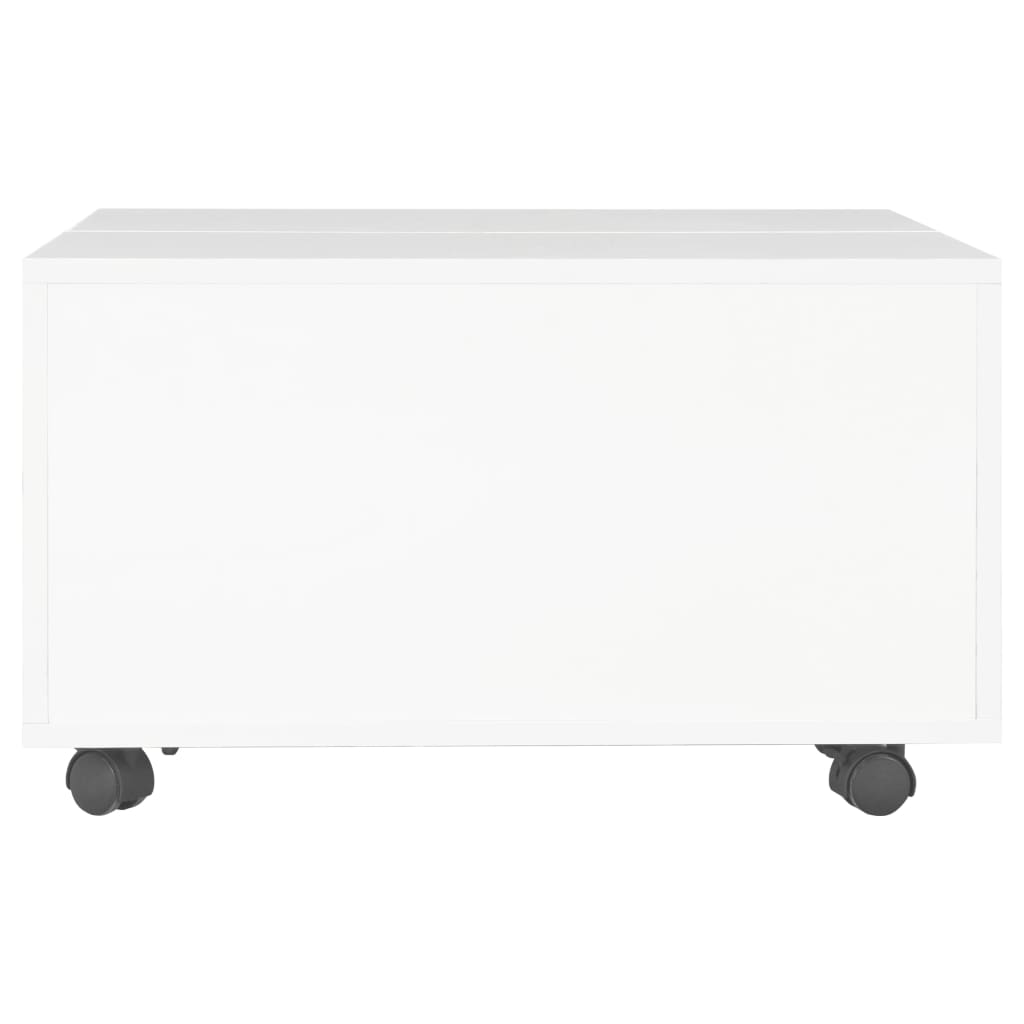 vidaXL sofabord 60x60x35 cm spånplade hvid højglans