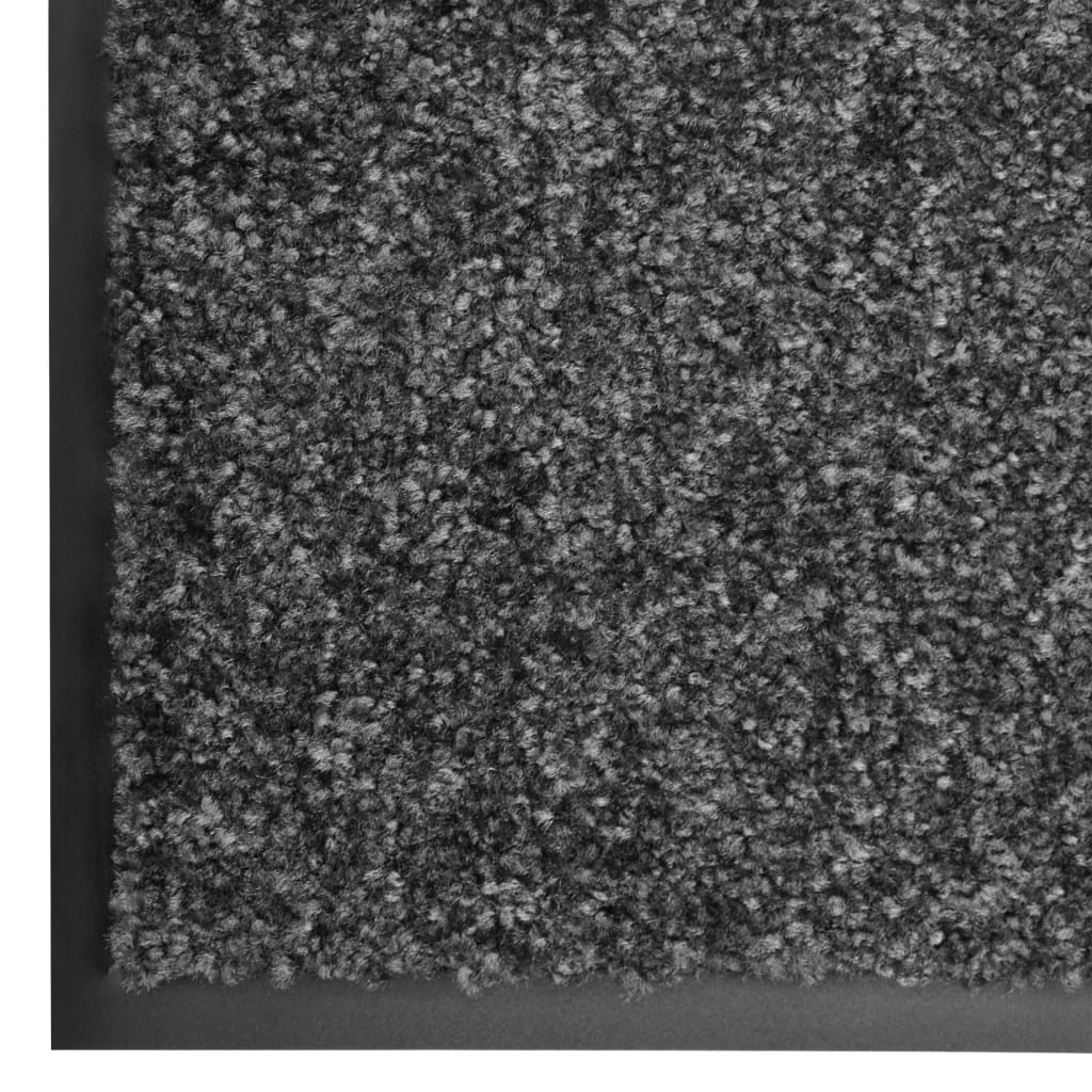 vidaXL vaskbar dørmåtte 60x180 cm antracitgrå