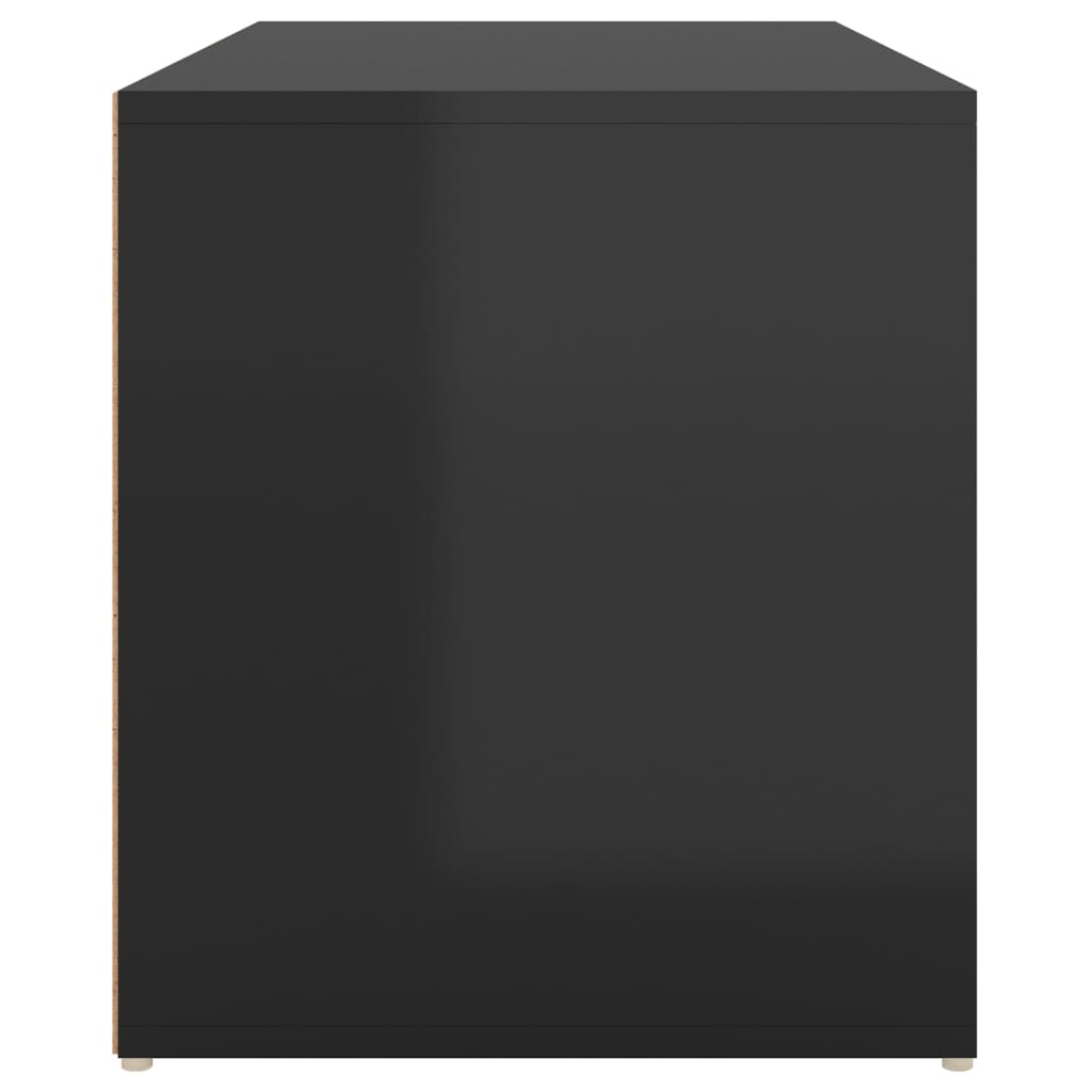 vidaXL entrébænk 80x40x45 cm spånplade sort højglans
