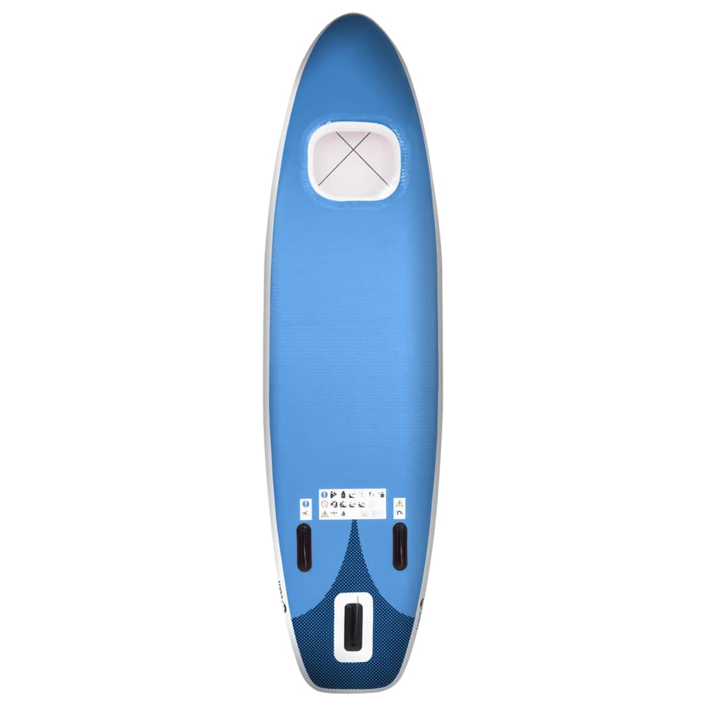 vidaXL oppusteligt paddleboardsæt 330x76x10 cm havblå