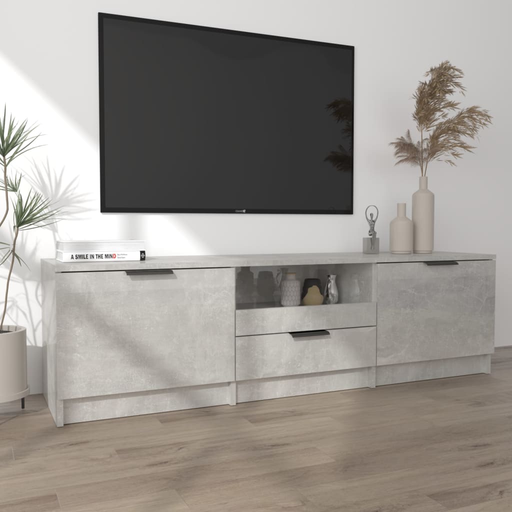 vidaXL tv-bord 140x35x40 cm konstrueret træ betongrå