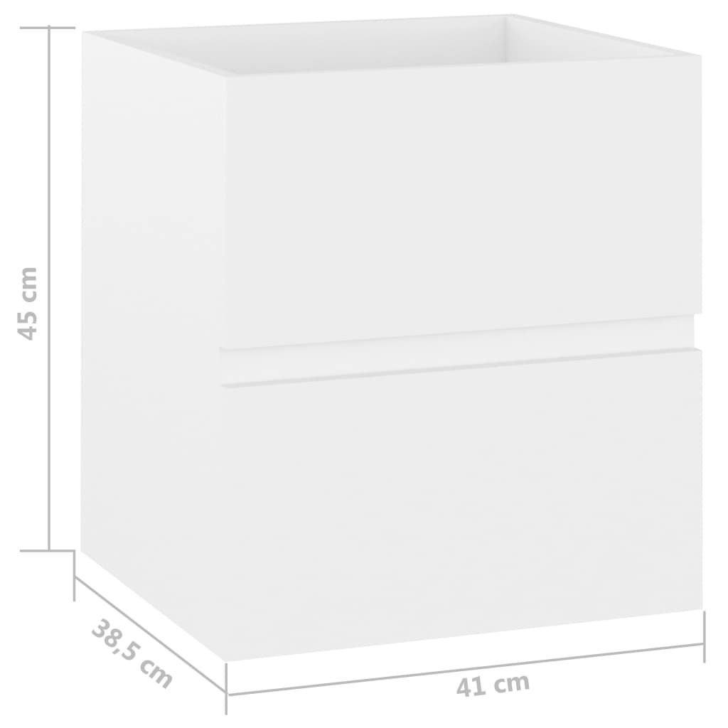 vidaXL vaskeskab 41x38,5x45 cm spånplade hvid