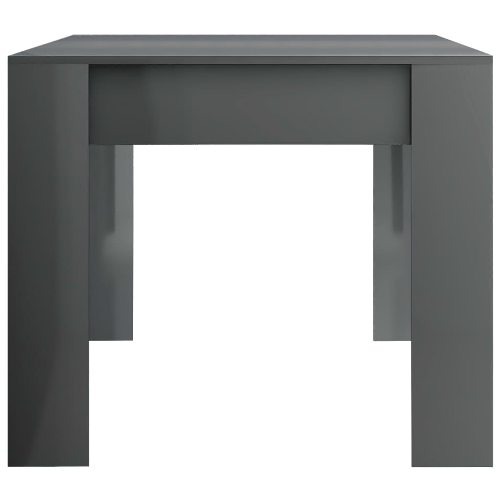 vidaXL spisebord 180x90x76 cm konstrueret træ grå højglans
