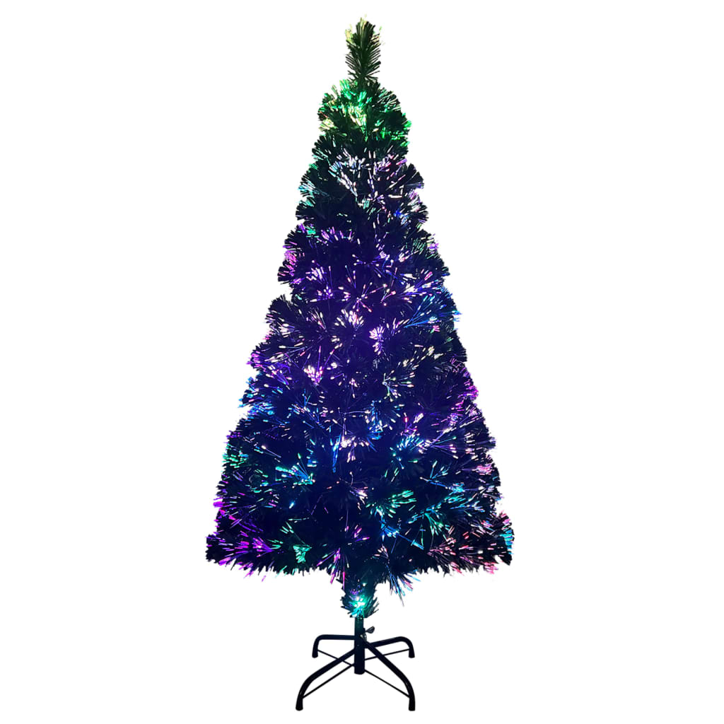 vidaXL kunstigt juletræ med juletræsfod 150 cm fiberoptik grøn