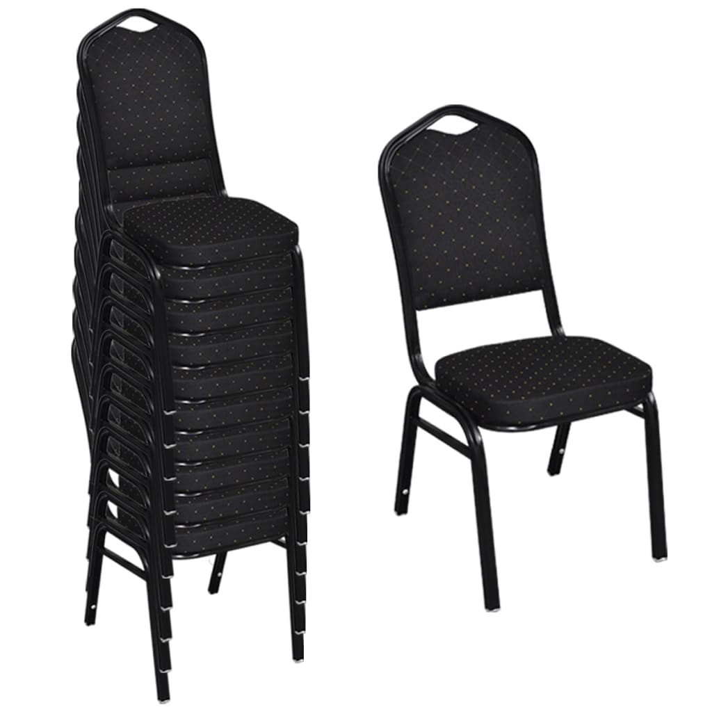 vidaXL spisebordsstole 10 stk. stof sort