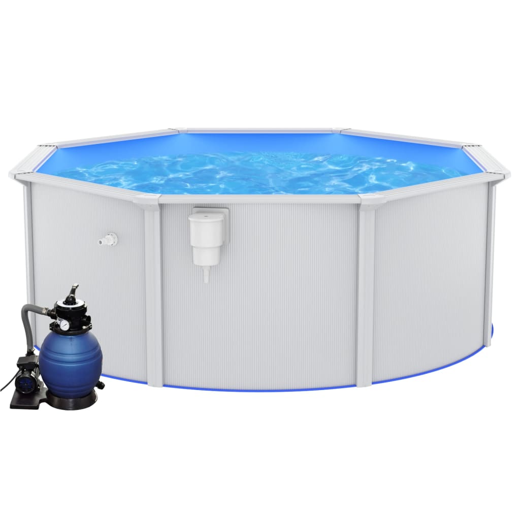vidaXL swimmingpool med sandfilterpumpe 360x120 cm