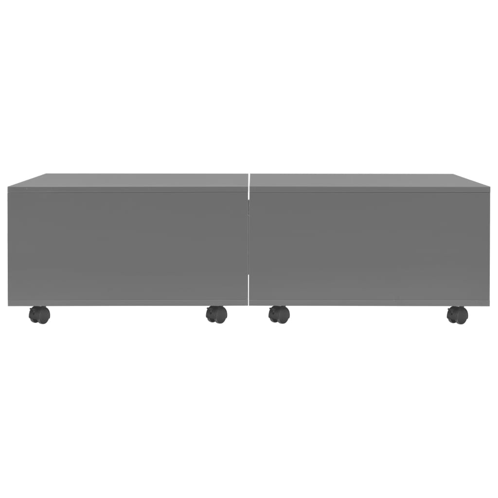 vidaXL sofabord 120x60x35 cm konstrueret træ grå højglans