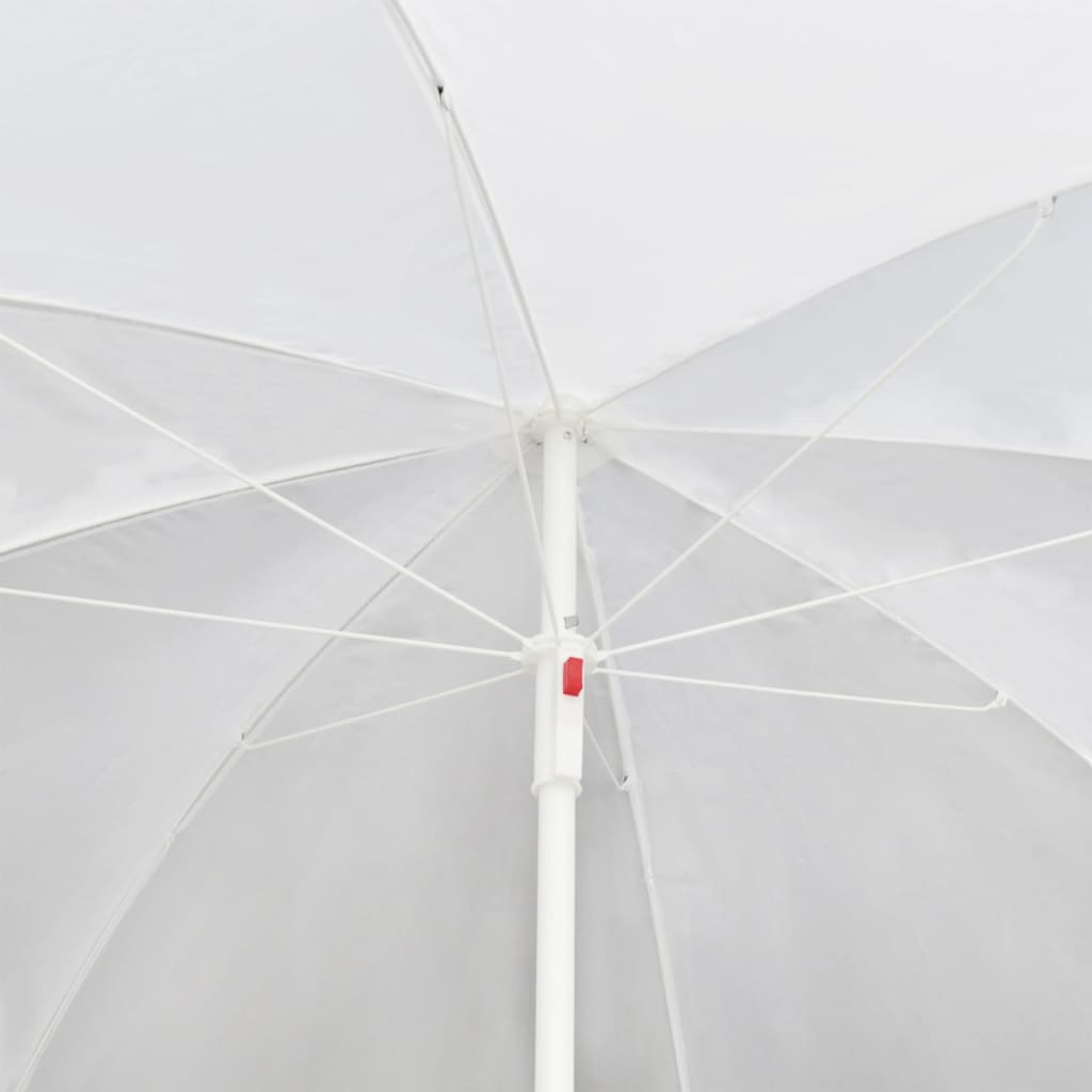 vidaXL haveseng med parasol polyrattan sort