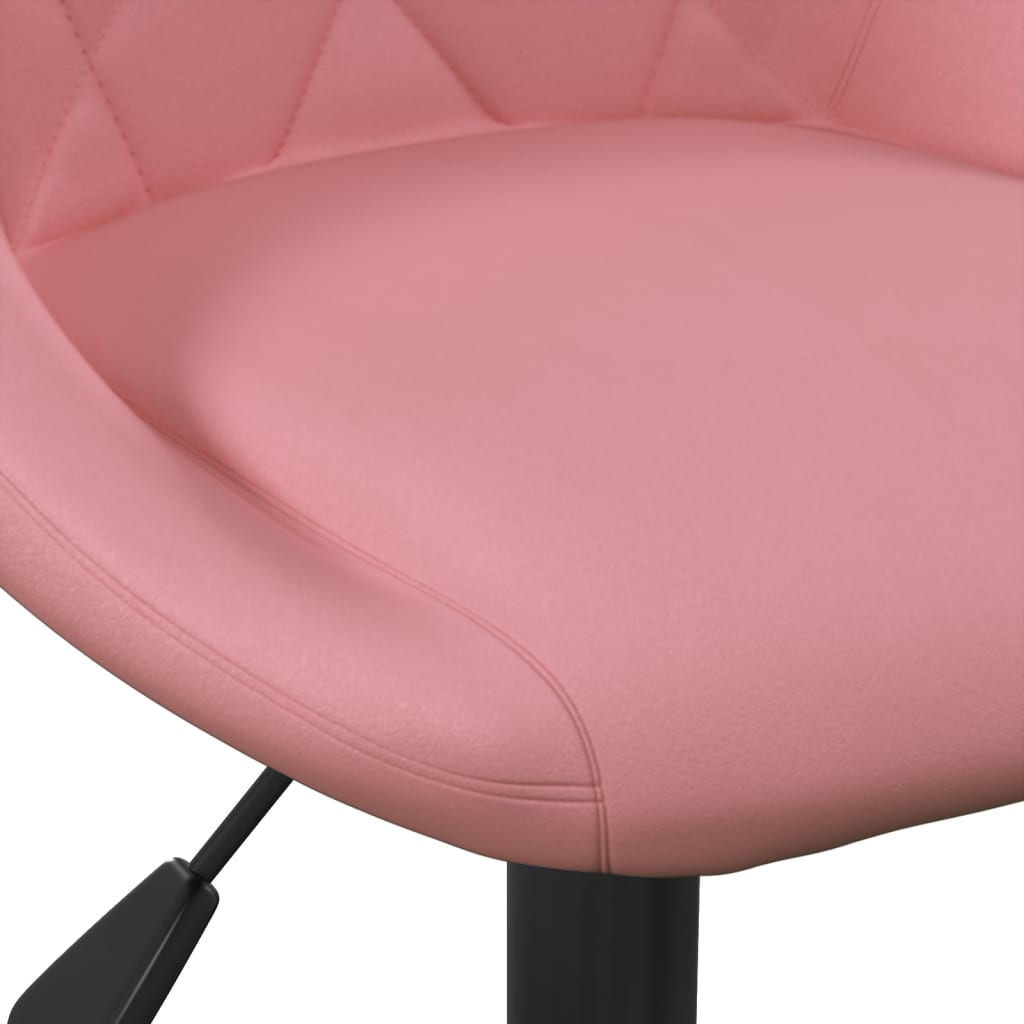 vidaXL barstole 2 stk. fløjl lyserød