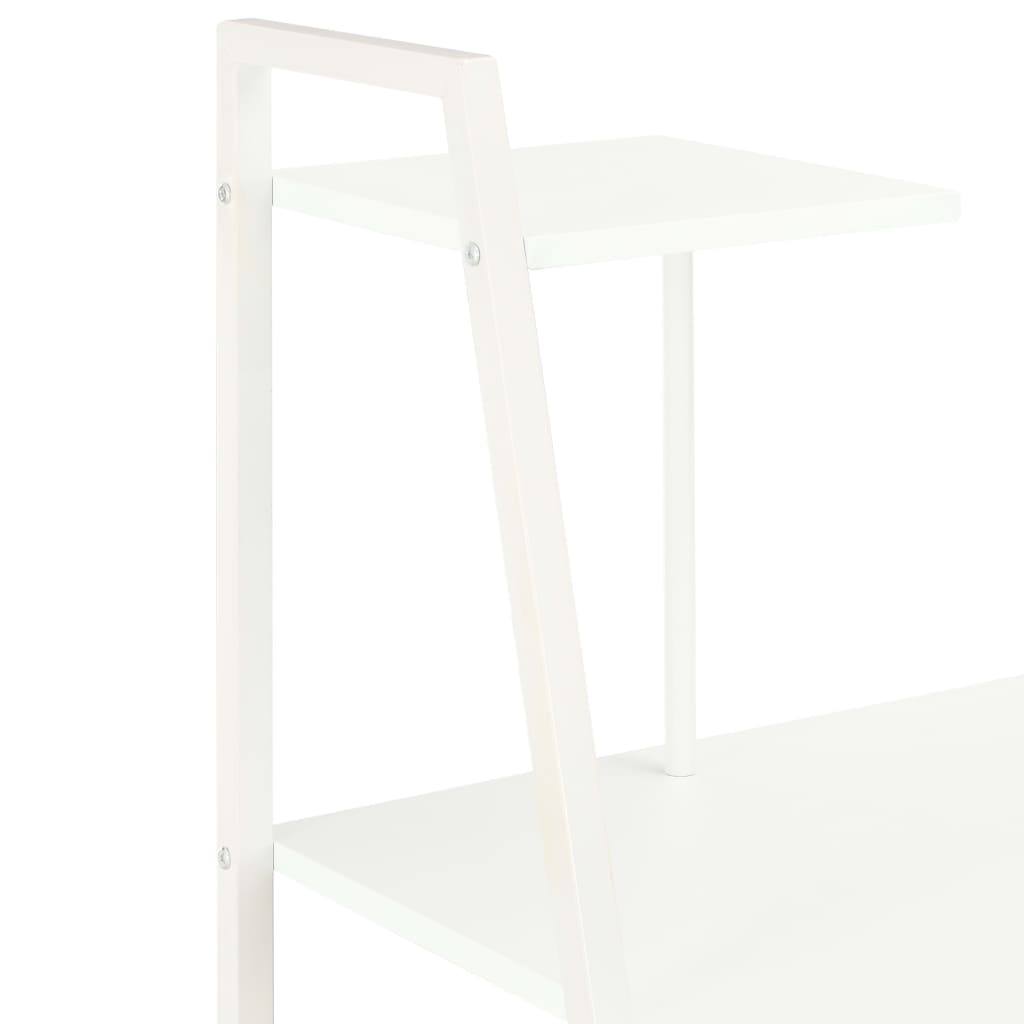 vidaXL skrivebord med reol 102x50x117 cm hvid
