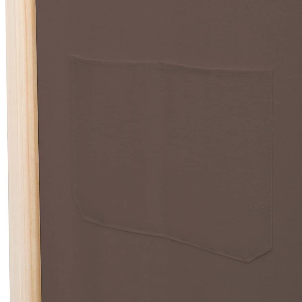 vidaXL 6-panels rumdeler 240 x 170 x 4 cm stof brun