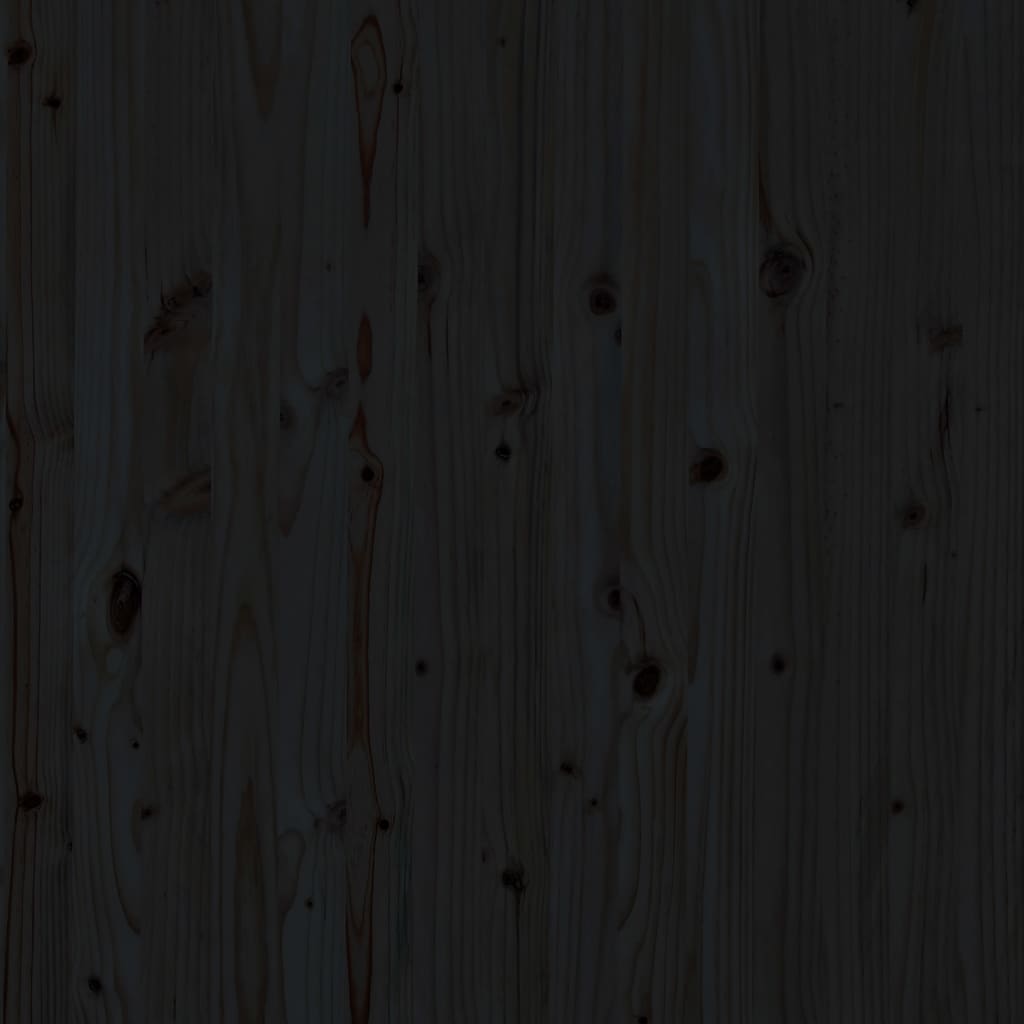 vidaXL sengegavl 81x3x91,5 cm massivt fyrretræ sort