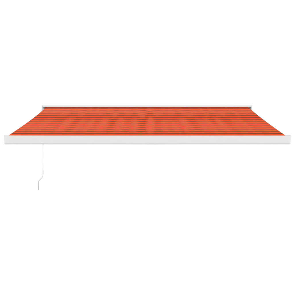 vidaXL foldemarkise 4x3 m stof og aluminium orange og brun