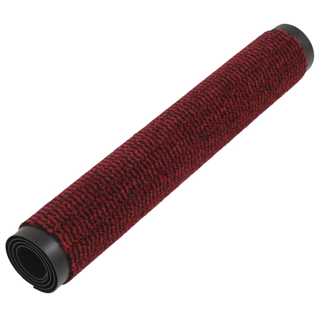 vidaXL måtter med støvkontrol rektangulær tuftet 90x150 cm rød