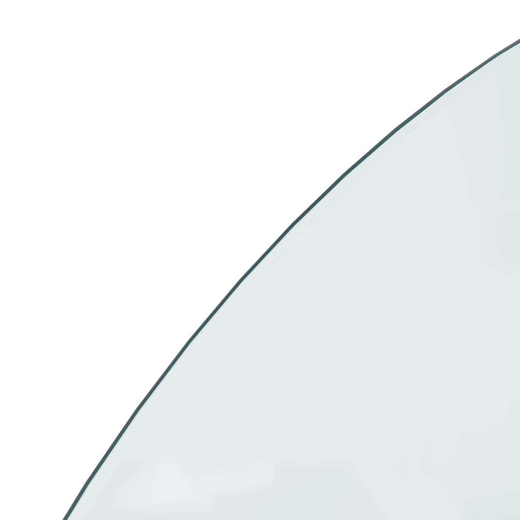 vidaXL glasplade til pejs 1200x500 mm halvrund