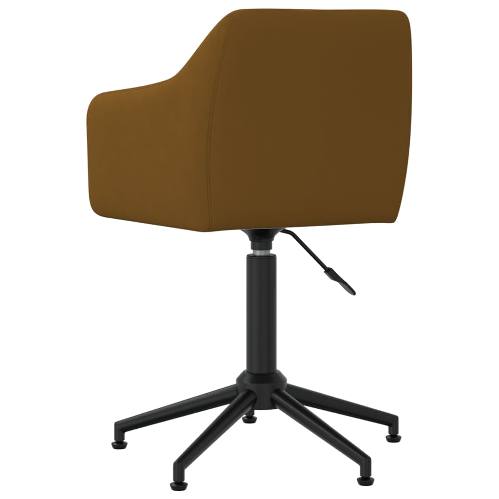 vidaXL drejelige spisebordsstole 2 stk. fløjl brun