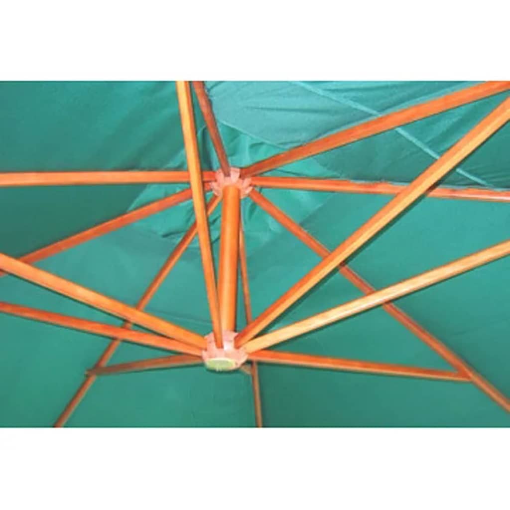 vidaXL svævende parasol Melia 300 x 400 cm grøn