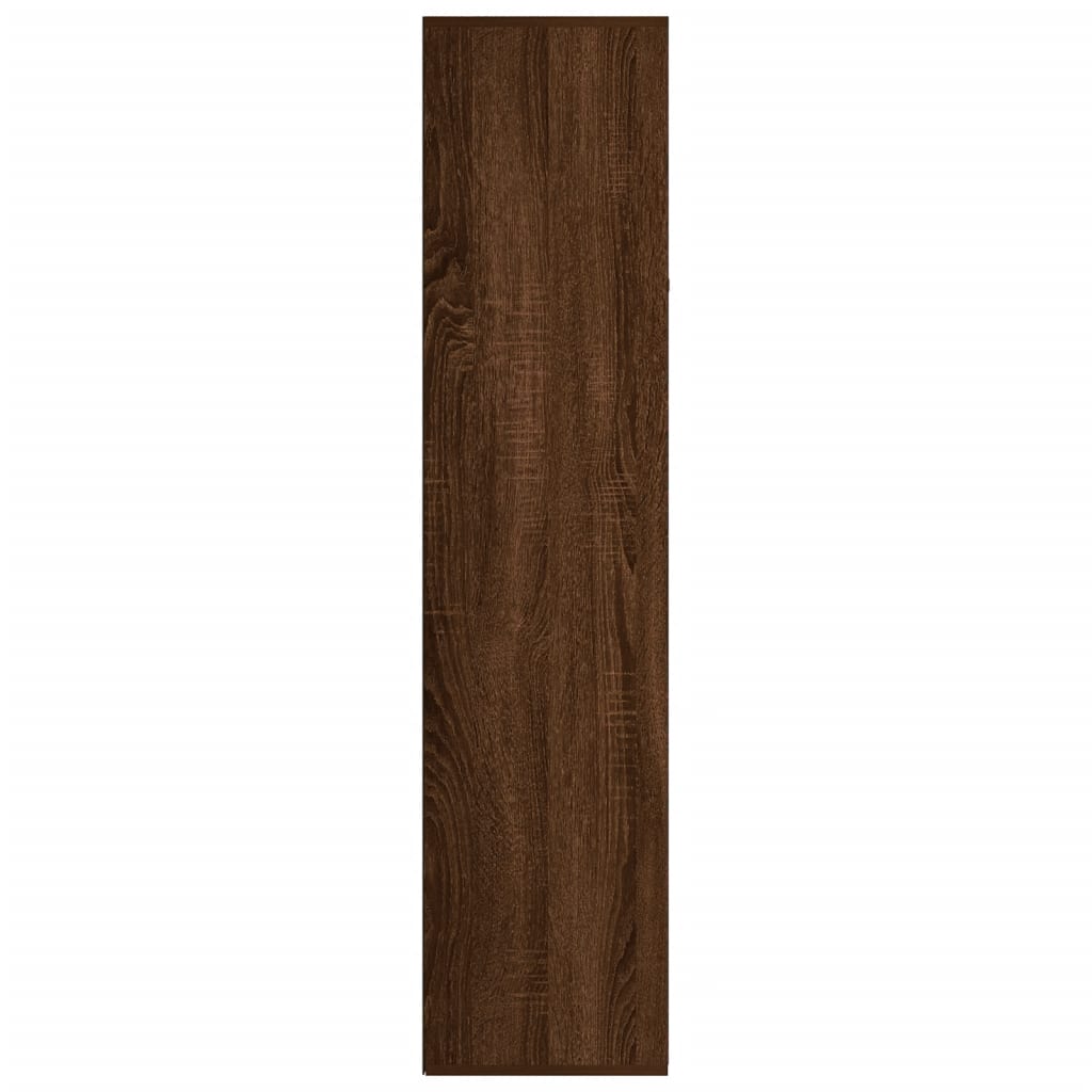 vidaXL bogreol/skænk 66x30x130 cm konstrueret træ brunt egetræ