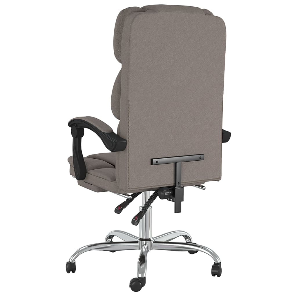 vidaXL kontorstol med lænefunktion stof gråbrun