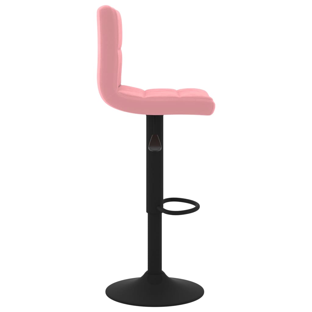 vidaXL barstole 2 stk. fløjl pink