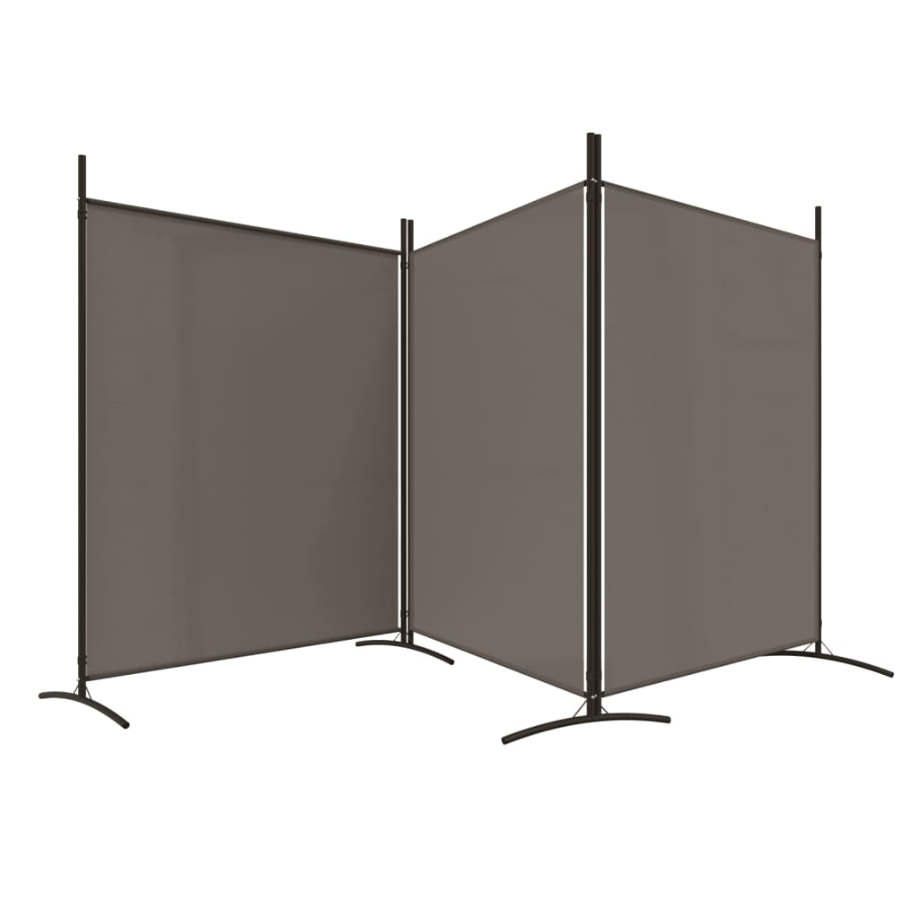 vidaXL 3-panels rumdeler 525x180 cm stof antracitgrå
