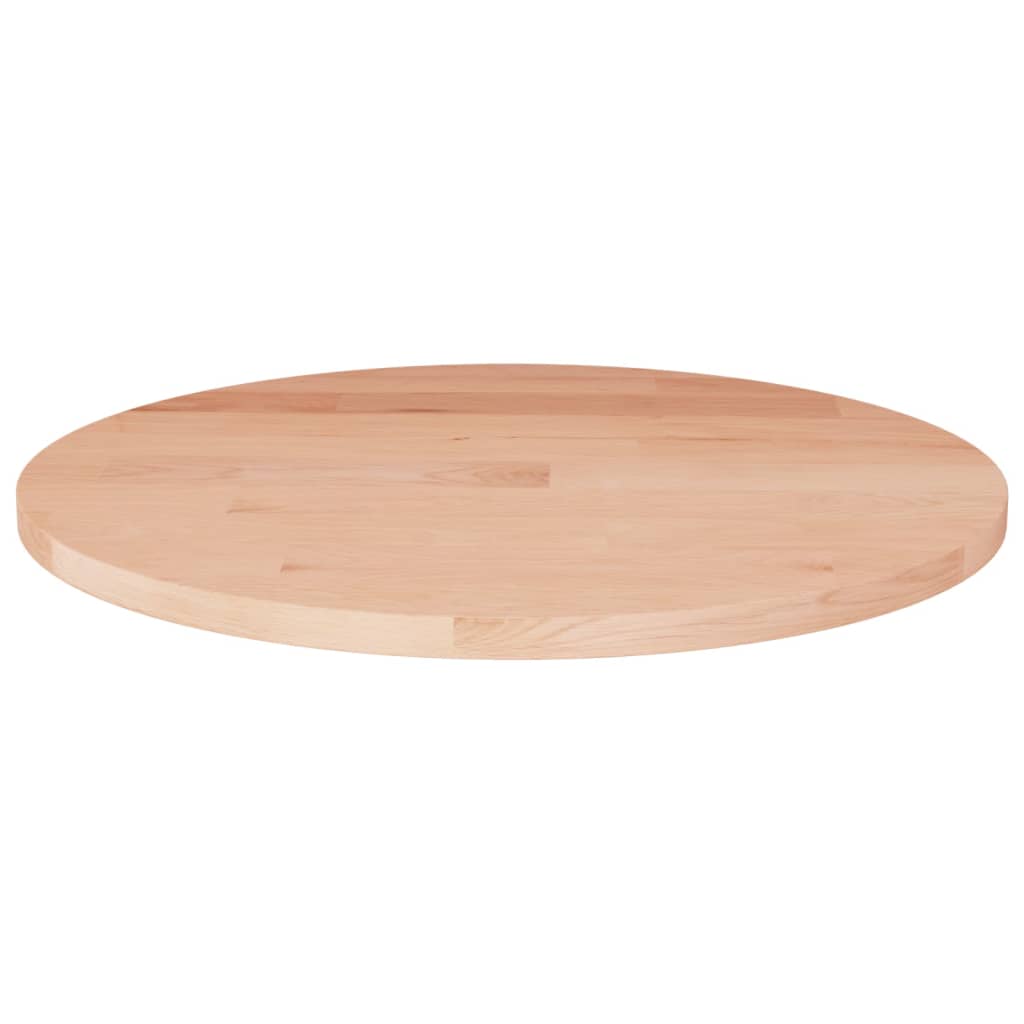 vidaXL rund bordplade Ø40x1,5 cm ubehandlet massivt egetræ