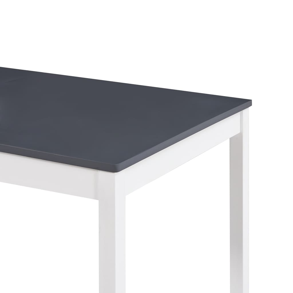 vidaXL spisebord 140 x 70 x 73 cm fyrretræ hvid og grå