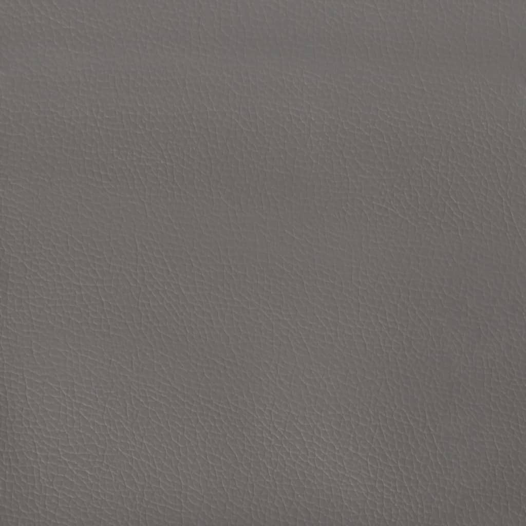 vidaXL sengegavl med kanter 83x23x118/128 cm kunstlæder grå
