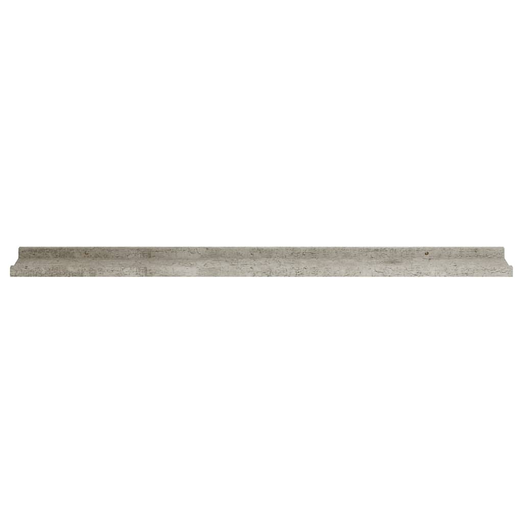 vidaXL væghylder 4 stk. 100x9x3 cm betongrå
