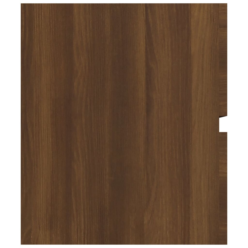 vidaXL badeværelsesskab 90x38,5x45 cm konstrueret træ brun egetræ